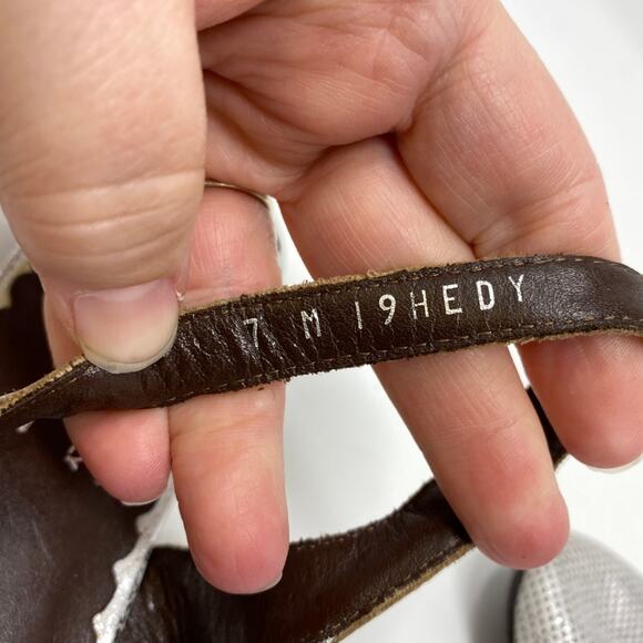 New No‎ Box Donald J Pliner Hedy Silver Metallic Leather Ballet Sling Back Flats - Picture 5 of 11